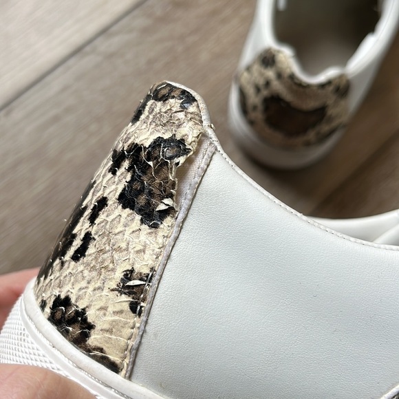 Emporio Armani Leather Sneaker with Snakeskin Detail - Picture 6 of 11